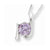 Sterling Silver Purple CZ Pendant on Chain