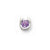 Sterling Silver Purple CZ Pendant on Chain