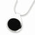 Sterling Silver Onyx Pendant On Necklace