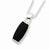 Sterling Silver Onyx Pendant On Necklace