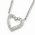 Sterling Silver CZ Heart On Rolo Chain