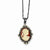 Sterling Silver Crystal Cameo Pendant on Chain