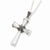 Sterling Silver Marcasite & Mother Of Pearl Cross Pendant Necklace