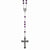 Sterling Silver Antiqued Amethyst Rosary Necklace