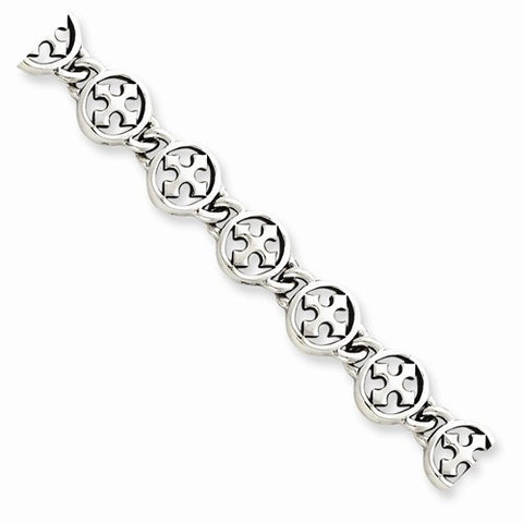 Sterling Silver Fancy Gothic Bracelet