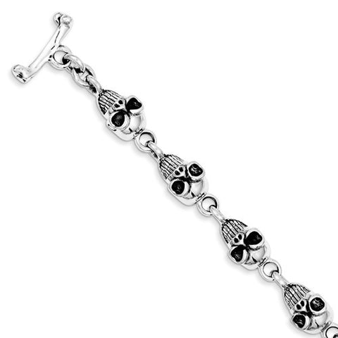 Sterling Silver Skull Bracelet