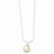 Sterling Silver Simulated Pearl Pendant On Snake Chain Pendant, 16 inch, Chains and Necklace