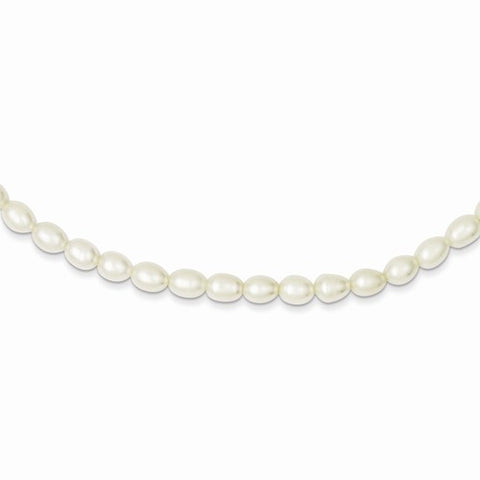 Sterling Silver White Freshwater Cultured Pearl Necklace