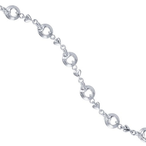 Sterling Silver Hearts Of Promise Diamond Bracelet