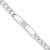 Sterling Silver Diamond-Cut Engraveable Curb Link Id Bracelet