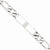 Sterling Silver Polished Engraveable Figaro Link Id Bracelet