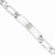 Sterling Silver Polished Engraveable Figaro Link Id Bracelet