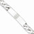 Sterling Silver Polished Engraveable Curb Link Id Bracelet