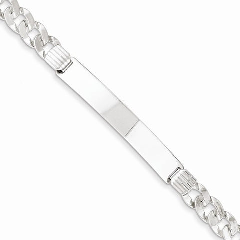 Sterling Silver Curb Link Id Bracelet