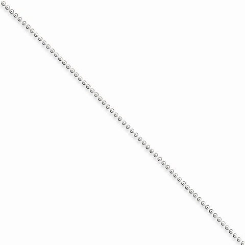 Sterling Silver Beaded Chain Anklet