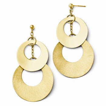 Sterling Silver & 14k Yellow Gold-plated Post Dangle Earrings