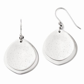 Sterling Silver Rhodium-plated Radiant Essence Polished Earrings