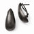 Sterling Silver Black-plated Radiant Essence Omega-back Earrings