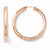 Sterling Silver Rose Gold-plated 5mm Tube Earrings