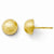 Sterling Silver Gold-plated Scratch Finish button Earrings