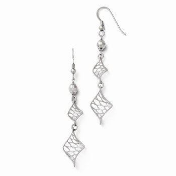 Sterling Silver Twist Dangle Earrings