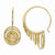 Sterling Silver & Gold-plated Polished & Laser-cut Hoop Earrings