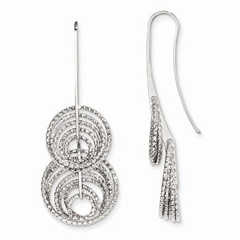 Sterling Silver Laser-cut Dangle Earrings