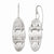 Sterling Silver Textured & Laser-cut Dangle Shepherd Hook Earrings