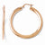 Sterling Silver Rose Gold-plated Polished Hoop Earrings