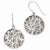 Sterling Silver Ruthenium-plated Laser Design Shepherd Hook Earrings