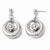 Sterling Silver Polished Textured Post Dangle Earrings