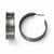 Sterling Silver Ruthenium-plated Post Hoop Earrings