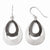 Sterling Silver Ruthenium-plated Polished & Scratch Finish Earrings