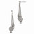 Sterling Silver Polished & Textured Post Dangle Earrings