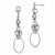 Sterling Silver Polished Textured Post Dangle Earrings