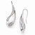 Sterling Silver Scratch Finish CZ Shepherd Hook Earrings