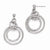 Sterling Silver Polished Diamond-cut Post Dangle Earrings