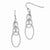 Sterling Silver Textured Dangle Shepherd Hook Earrings