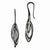 Sterling Silver Ruthenium-plated Laser Textured Earrings