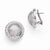 Sterling Silver Radiant Essence Rhodium-plated Brushed Diamond-cut Earrings