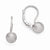 Sterling Silver Radiant Essence Rhodium-plated Leverback Earrings