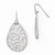 Sterling Silver Rhodium-plated Satin Finish Dangle Earrings