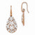 Sterling Silver Rose Gold-toned Polished Textured Earrings