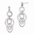 Sterling Silver Polished & Brushed Dangle Earrings