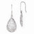 Sterling Silver Polished Cut-out Teardrop Dangle Earrings