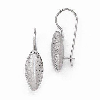 Sterling Silver Radiant Essence Rhodium-plated Diamond-cut Earrings