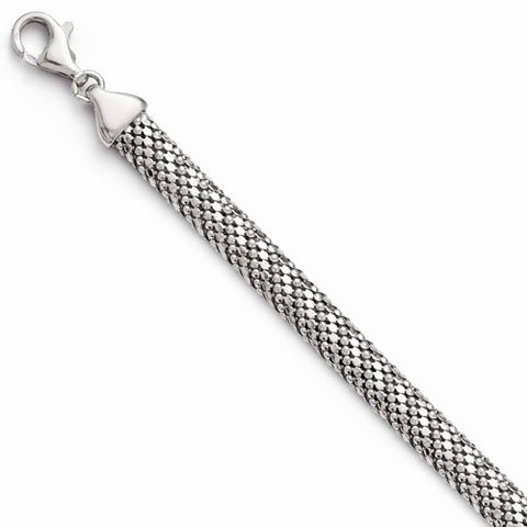 Sterling Silver Polished Mesh Bracelet