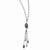 Sterling Silver Ruthenium Diamond-Cut Double Strand Necklace