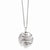 Sterling Silver Polished and Satin Cirlcle Design Necklace