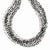 Sterling Silver and Ruthenium Polished-Layer Fancy Link Necklace